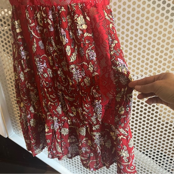 Free People Intimately Last Night Smocked Slip Dress Size Medium in Cherry NWOT - Picture 8 of 16